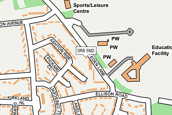 SR8 5ND map - OS OpenMap – Local (Ordnance Survey)