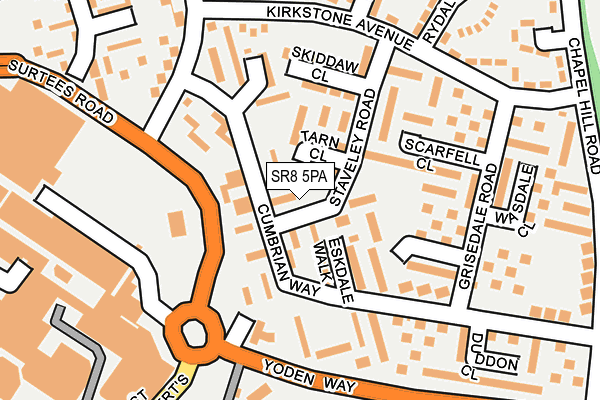 SR8 5PA map - OS OpenMap – Local (Ordnance Survey)