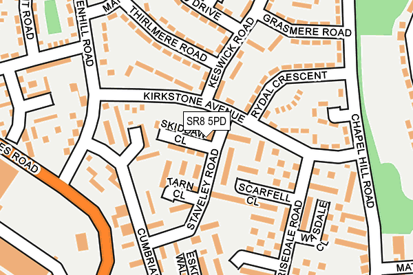 SR8 5PD map - OS OpenMap – Local (Ordnance Survey)