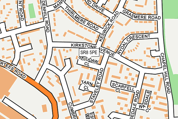 SR8 5PE map - OS OpenMap – Local (Ordnance Survey)