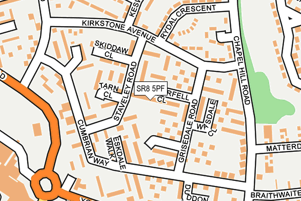 SR8 5PF map - OS OpenMap – Local (Ordnance Survey)