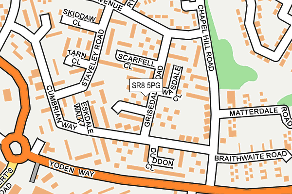 SR8 5PG map - OS OpenMap – Local (Ordnance Survey)