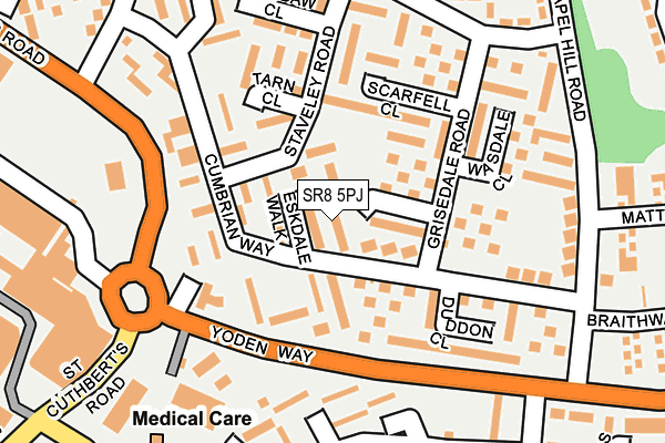 SR8 5PJ map - OS OpenMap – Local (Ordnance Survey)