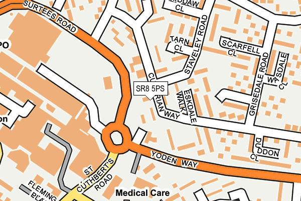 SR8 5PS map - OS OpenMap – Local (Ordnance Survey)