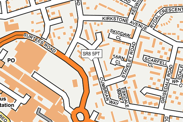 SR8 5PT map - OS OpenMap – Local (Ordnance Survey)