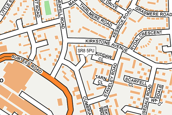 SR8 5PU map - OS OpenMap – Local (Ordnance Survey)