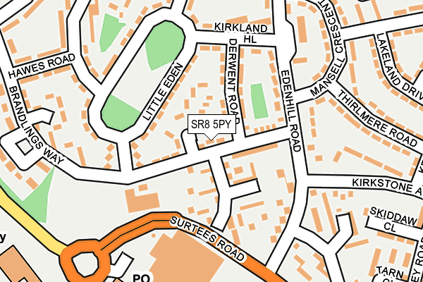 SR8 5PY map - OS OpenMap – Local (Ordnance Survey)