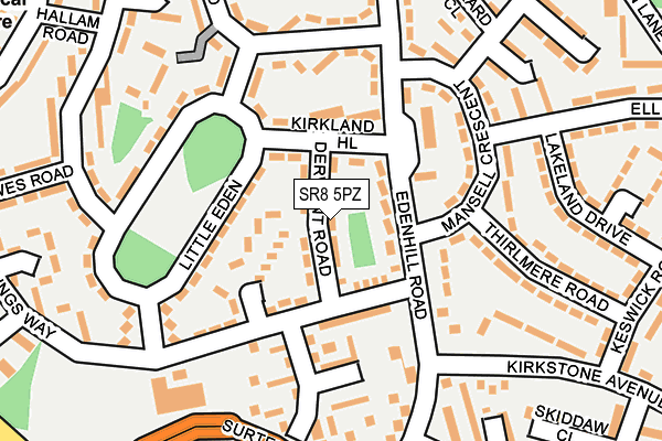 SR8 5PZ map - OS OpenMap – Local (Ordnance Survey)