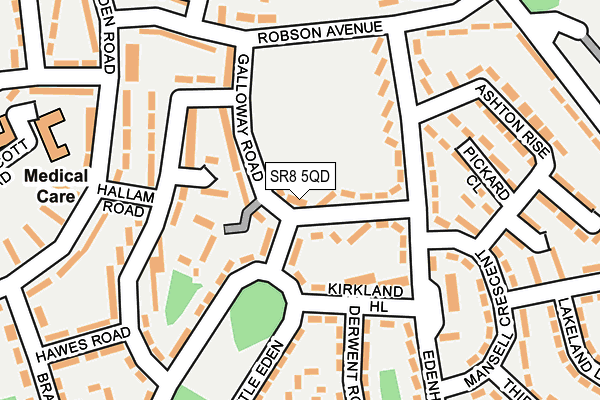 SR8 5QD map - OS OpenMap – Local (Ordnance Survey)