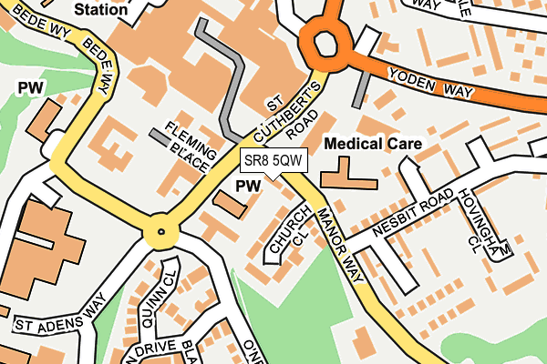 SR8 5QW map - OS OpenMap – Local (Ordnance Survey)