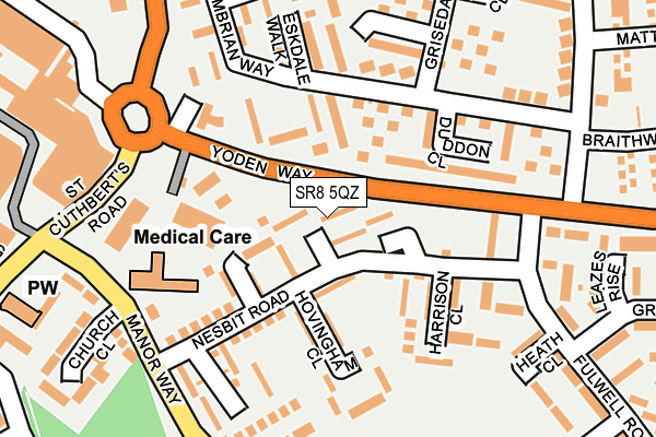 SR8 5QZ map - OS OpenMap – Local (Ordnance Survey)