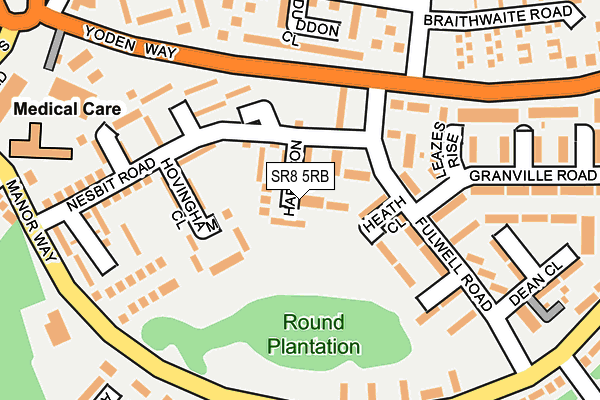 SR8 5RB map - OS OpenMap – Local (Ordnance Survey)