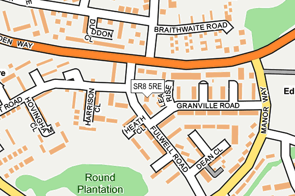 SR8 5RE map - OS OpenMap – Local (Ordnance Survey)