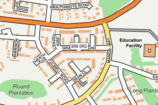 SR8 5RG map - OS OpenMap – Local (Ordnance Survey)