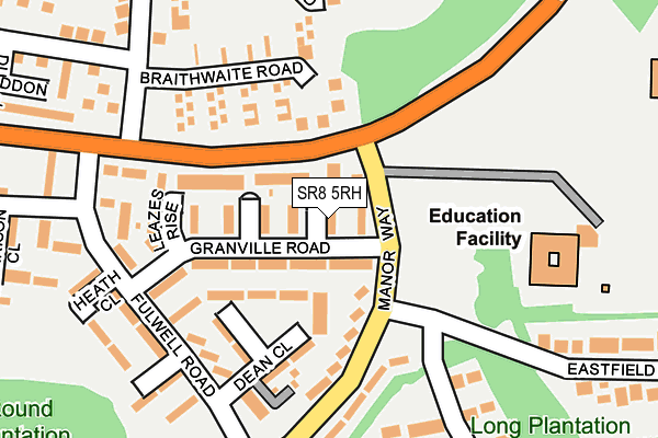 SR8 5RH map - OS OpenMap – Local (Ordnance Survey)