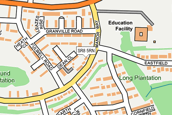 SR8 5RN map - OS OpenMap – Local (Ordnance Survey)