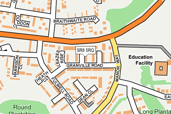 SR8 5RQ map - OS OpenMap – Local (Ordnance Survey)