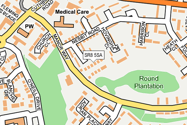 SR8 5SA map - OS OpenMap – Local (Ordnance Survey)