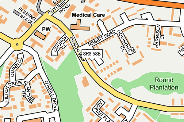 SR8 5SB map - OS OpenMap – Local (Ordnance Survey)