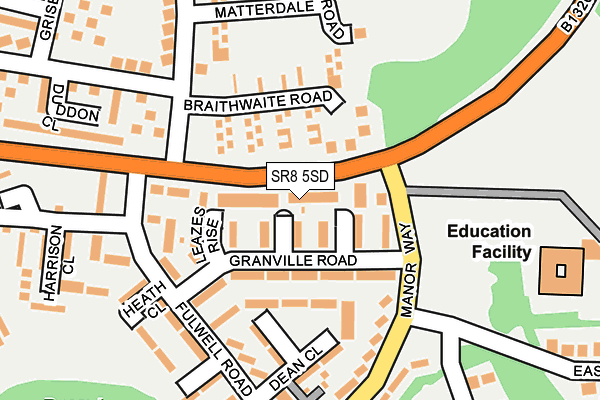 SR8 5SD map - OS OpenMap – Local (Ordnance Survey)