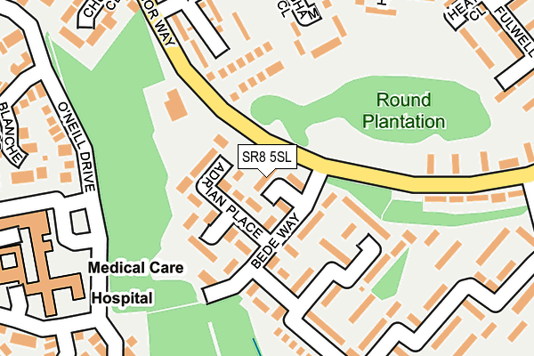 SR8 5SL map - OS OpenMap – Local (Ordnance Survey)