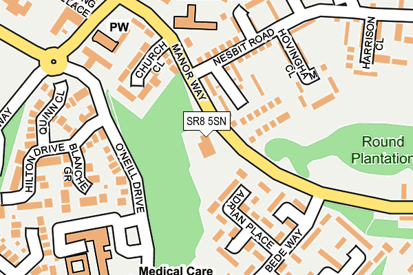 SR8 5SN map - OS OpenMap – Local (Ordnance Survey)