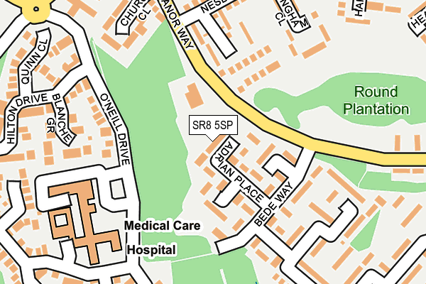 SR8 5SP map - OS OpenMap – Local (Ordnance Survey)