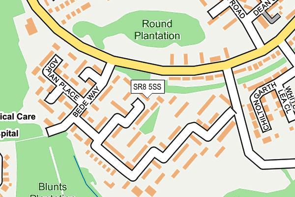 SR8 5SS map - OS OpenMap – Local (Ordnance Survey)