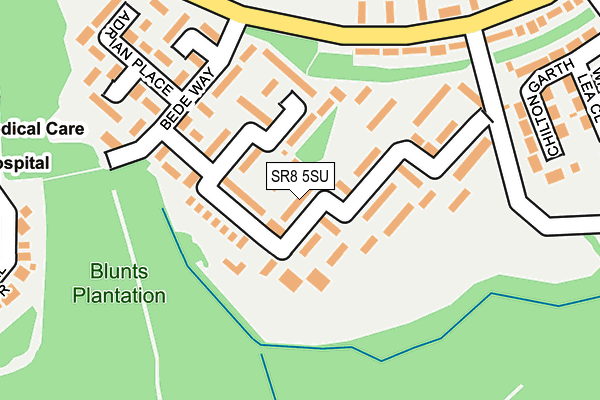 SR8 5SU map - OS OpenMap – Local (Ordnance Survey)