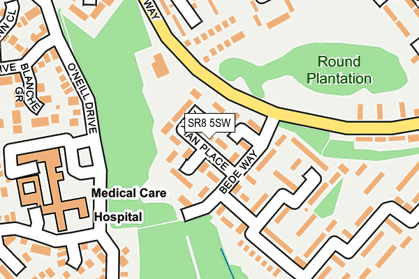 SR8 5SW map - OS OpenMap – Local (Ordnance Survey)