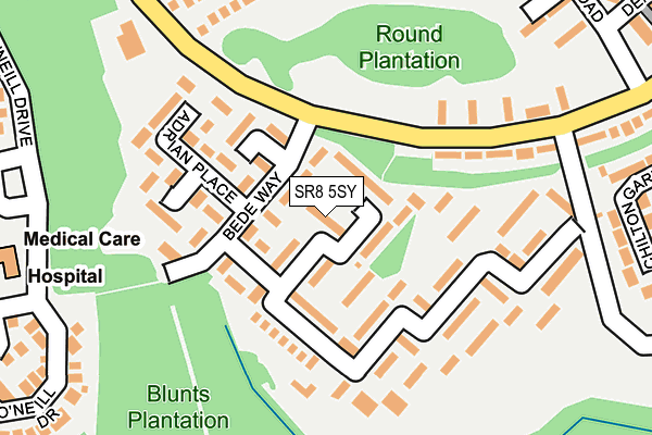 SR8 5SY map - OS OpenMap – Local (Ordnance Survey)