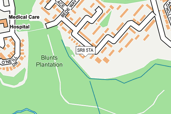 SR8 5TA map - OS OpenMap – Local (Ordnance Survey)