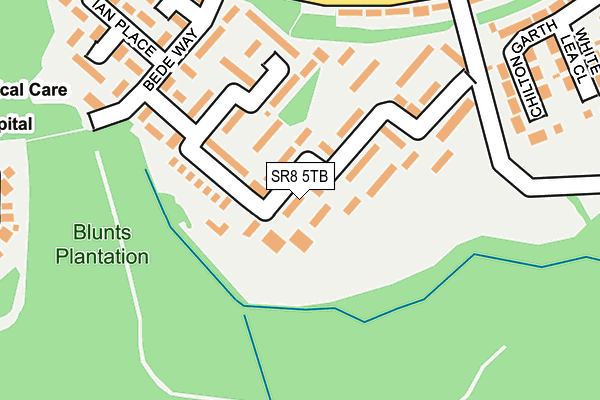 SR8 5TB map - OS OpenMap – Local (Ordnance Survey)