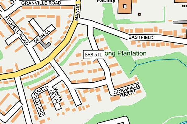 SR8 5TL map - OS OpenMap – Local (Ordnance Survey)