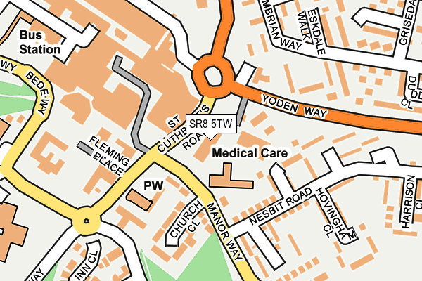 SR8 5TW map - OS OpenMap – Local (Ordnance Survey)