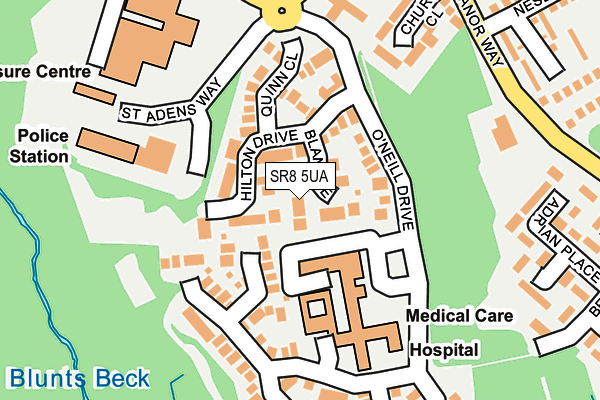 SR8 5UA map - OS OpenMap – Local (Ordnance Survey)