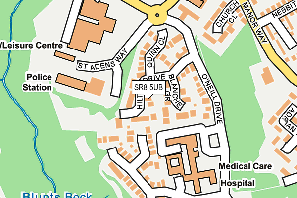 SR8 5UB map - OS OpenMap – Local (Ordnance Survey)