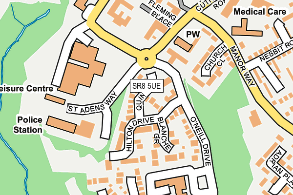 SR8 5UE map - OS OpenMap – Local (Ordnance Survey)