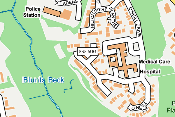 SR8 5UG map - OS OpenMap – Local (Ordnance Survey)
