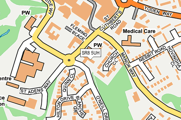 SR8 5UH map - OS OpenMap – Local (Ordnance Survey)