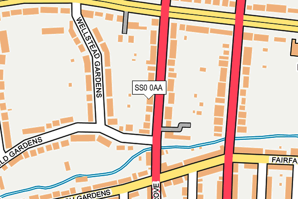 SS0 0AA map - OS OpenMap – Local (Ordnance Survey)