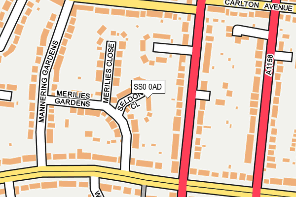 SS0 0AD map - OS OpenMap – Local (Ordnance Survey)