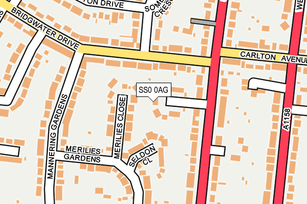 SS0 0AG map - OS OpenMap – Local (Ordnance Survey)