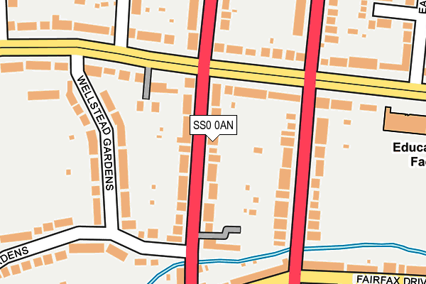 SS0 0AN map - OS OpenMap – Local (Ordnance Survey)