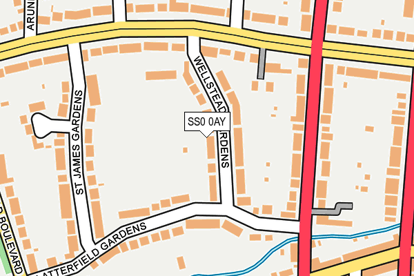 SS0 0AY map - OS OpenMap – Local (Ordnance Survey)