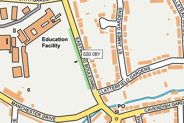 SS0 0BY map - OS OpenMap – Local (Ordnance Survey)