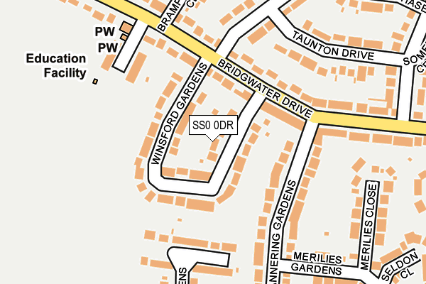 SS0 0DR map - OS OpenMap – Local (Ordnance Survey)
