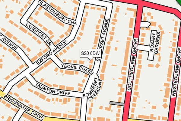 SS0 0DW map - OS OpenMap – Local (Ordnance Survey)
