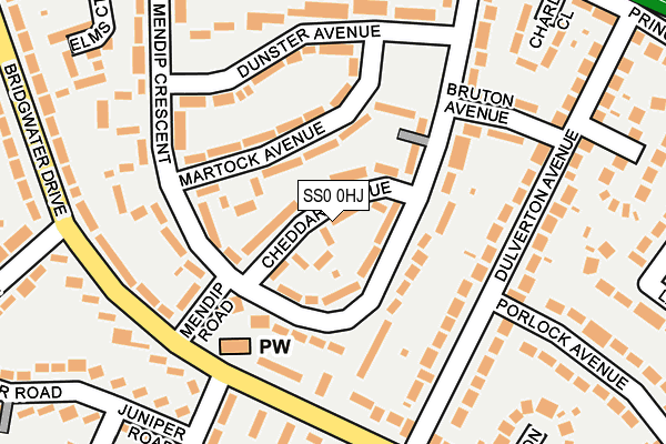 SS0 0HJ map - OS OpenMap – Local (Ordnance Survey)