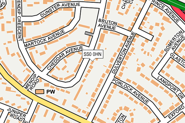 SS0 0HN map - OS OpenMap – Local (Ordnance Survey)